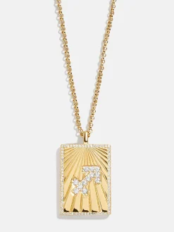 Reversible 18K Gold Vermeil Zodiac Pendant Necklace - Sagittarius