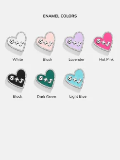 Reversible Sterling Silver Custom Heart Necklace - Pavé/Silver
