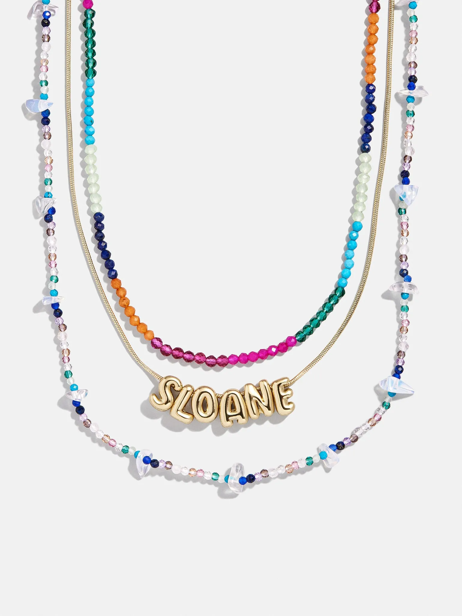 Rowan Semi-Precious Custom Layered Necklace - Santorini