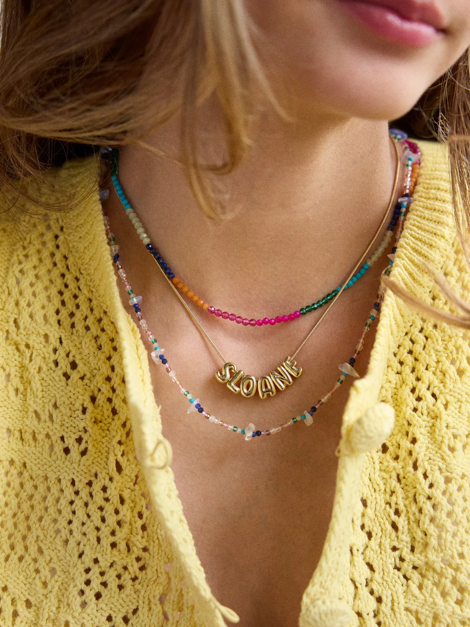 Rowan Semi-Precious Custom Layered Necklace - Santorini