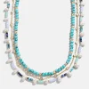 Rowan Semi-Precious Layered Necklace - Gold/Blue