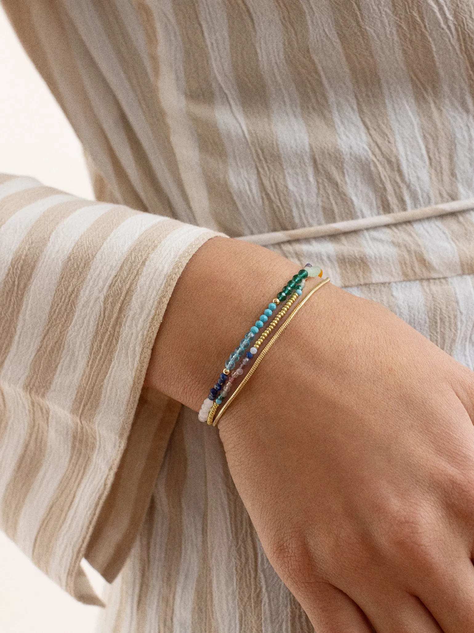 Rowan Semi-Precious Layered Bracelet - Capri