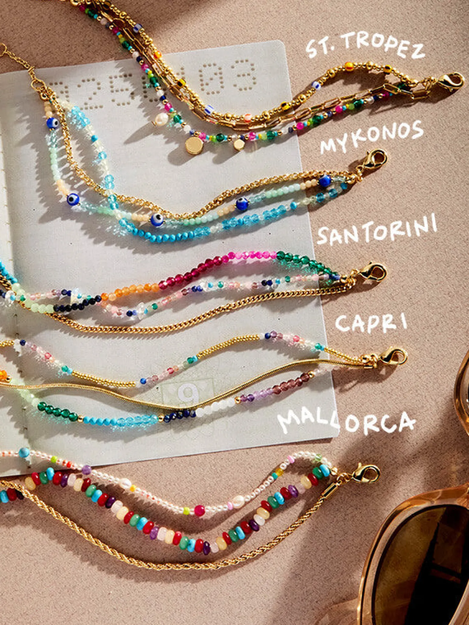 Rowan Semi-Precious Layered Bracelet - Mykonos