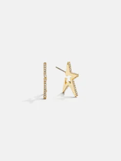 Roxy Statement Star Earrings - Gold/Pavé