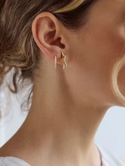 Roxy Statement Star Earrings - Gold/Pavé