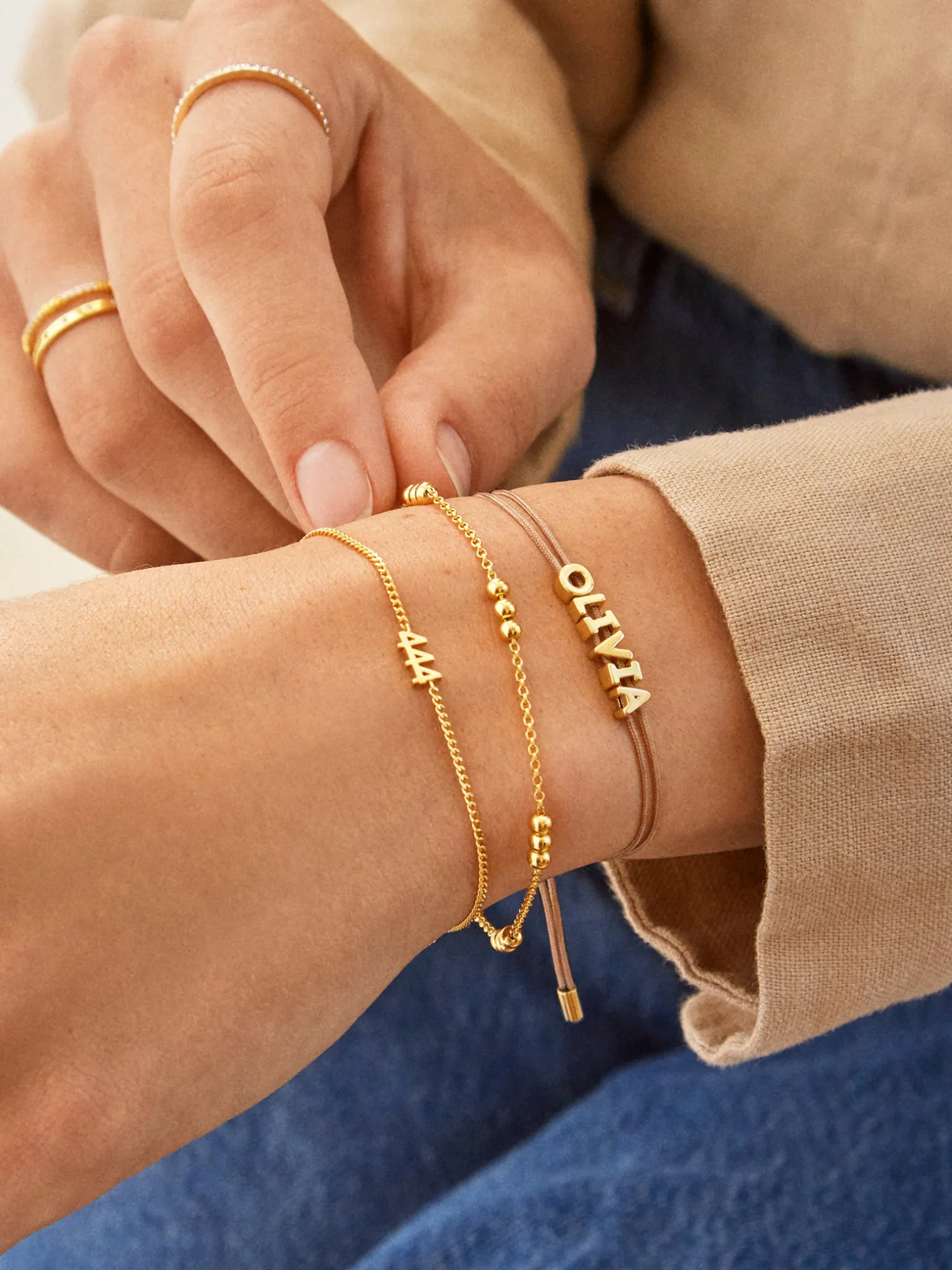 Rylee 18K Gold Vermeil Bracelet - Gold Bead