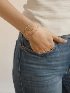 Sabrina 18K Gold Vermeil Motif Bracelet - Wishbone