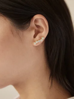 Savannah Crawler Earrings - Gold/Pavé