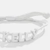 Say It All Custom Slider Cord Bracelet - White