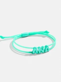 Say It All Custom Slider Bracelet - Turquoise