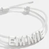Say It All Custom Slider Bracelet - White