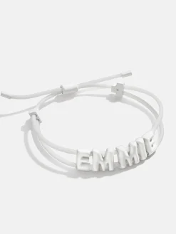 Say It All Custom Slider Bracelet - White