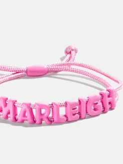 Say It All Custom Slider Cord Bracelet - Hot Pink