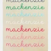 Script Ombre Name Custom Blanket - Beige/Multi