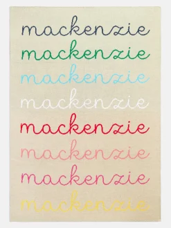 Script Ombre Name Custom Blanket - Beige/Multi