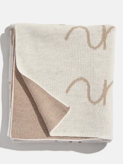 Script Ombre Name Custom Blanket - Beige/Brown