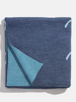Script Ombre Name Custom Blanket - Denim/Light Blue