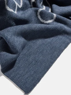 Script Ombre Name Custom Blanket - Denim/Light Blue