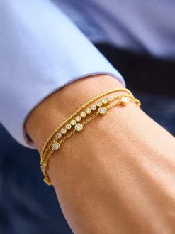Selene 18K Gold Vermeil Layered Bracelet - Selene 18K Gold Vermeil Layered Bracelet