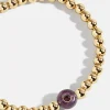 Semi-Precious Birthstone Pisa Bracelet - Amethyst
