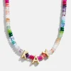 Semi-Precious Custom Nameplate Necklace - Multi