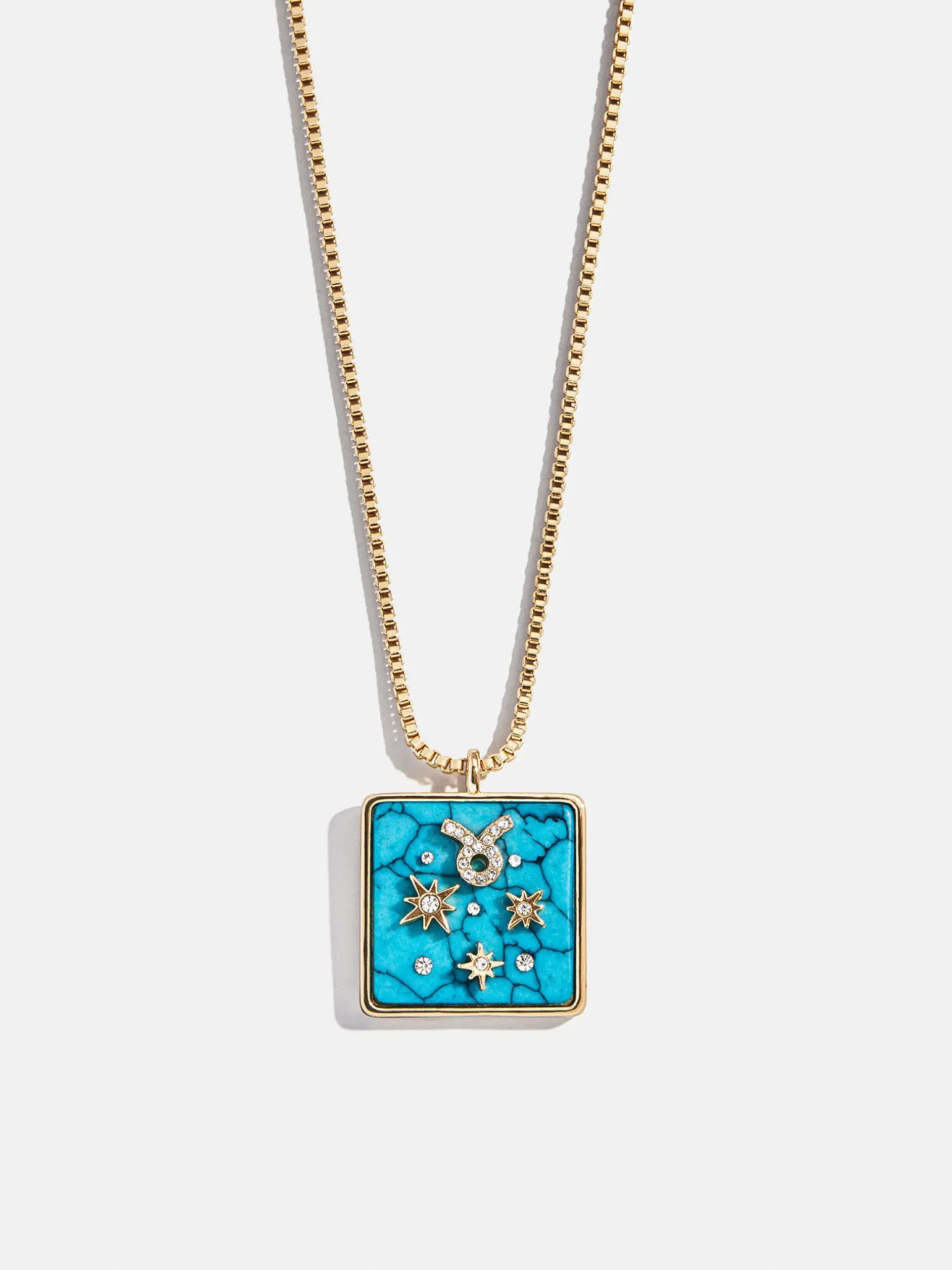 Semi-Precious Zodiac Pendant Necklace - Taurus