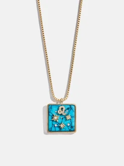 Semi-Precious Zodiac Pendant Necklace - Leo