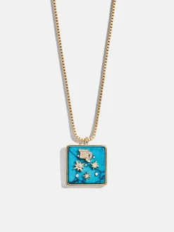Semi-Precious Zodiac Pendant Necklace - Virgo
