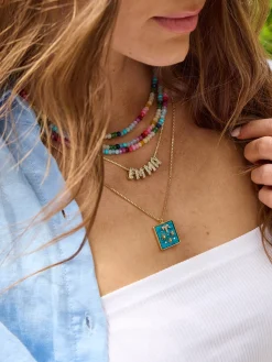 Semi-Precious Zodiac Pendant Necklace - Virgo