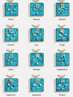 Semi-Precious Zodiac Pendant Necklace - Virgo