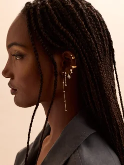 Shay 18K Gold Vermeil Ear Cuff - Gold/Pavé