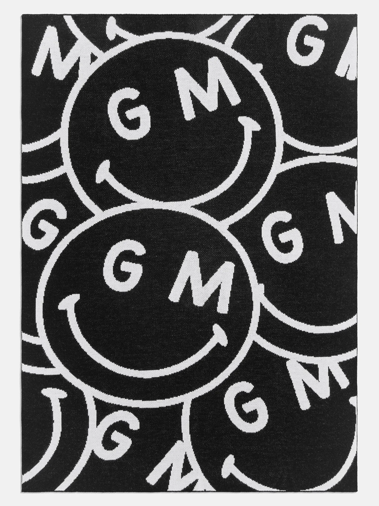 Show Me A Smile Custom Blanket - Black/White