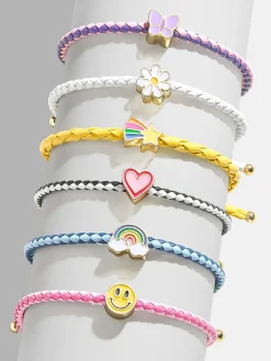 Somewhere Over The Rainbow Kids Bracelet Set - Rainbow Charm