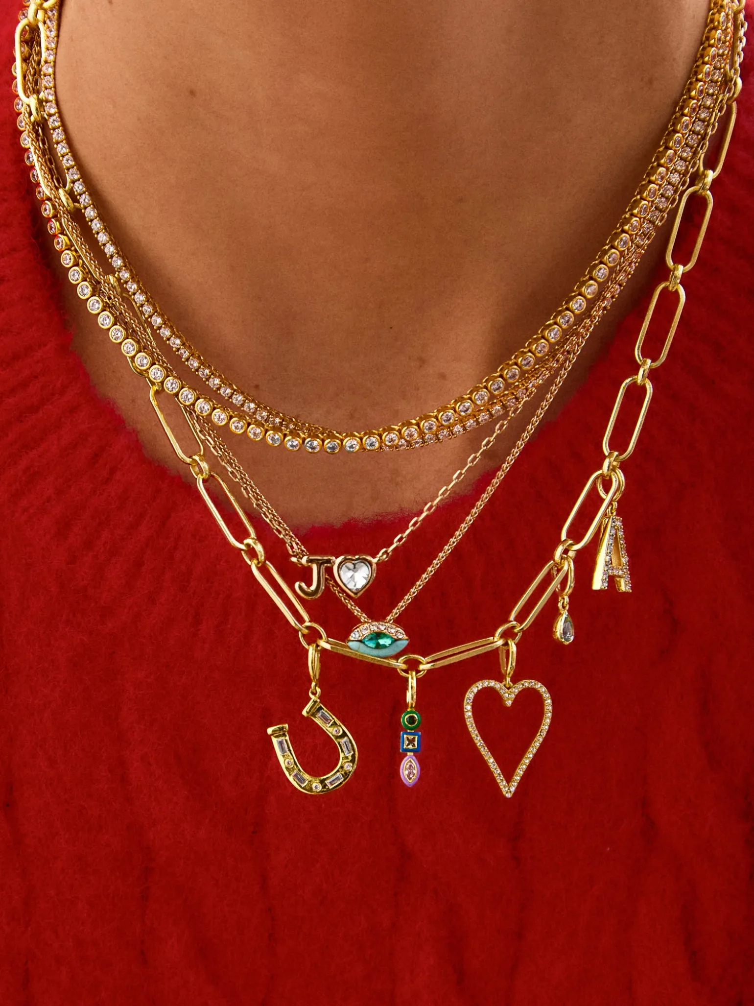 Spaced Custom Charm Necklace - Spaced Charm Necklace