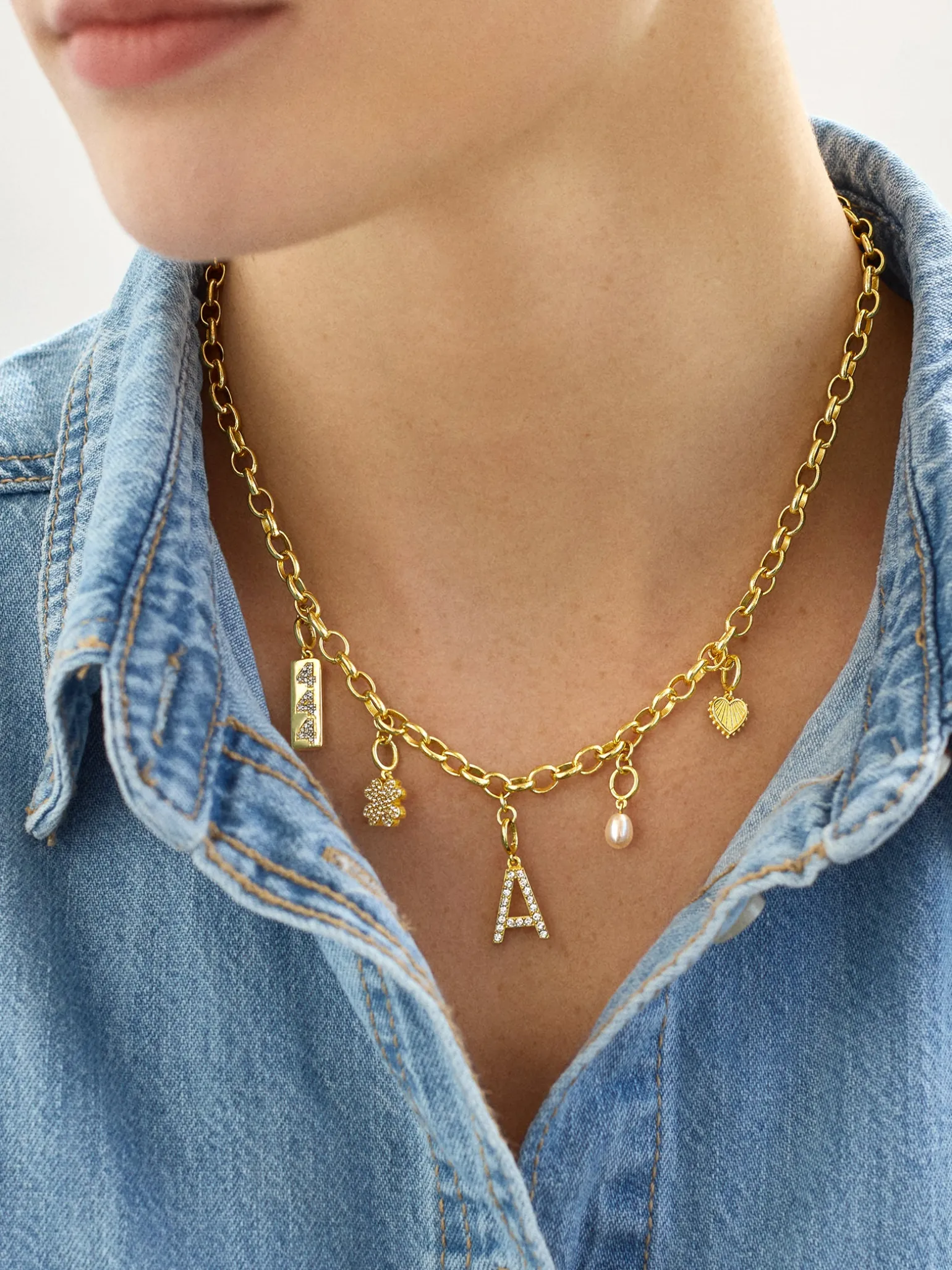 Spaced Custom Charm Necklace - Spaced Charm Necklace