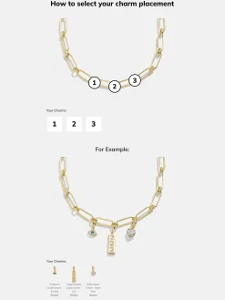 Spaced Custom Charm Necklace - Spaced Charm Necklace