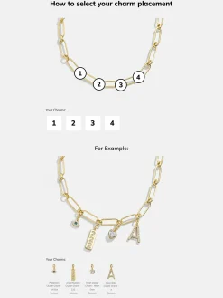 Spaced Custom Charm Necklace - Spaced Charm Necklace