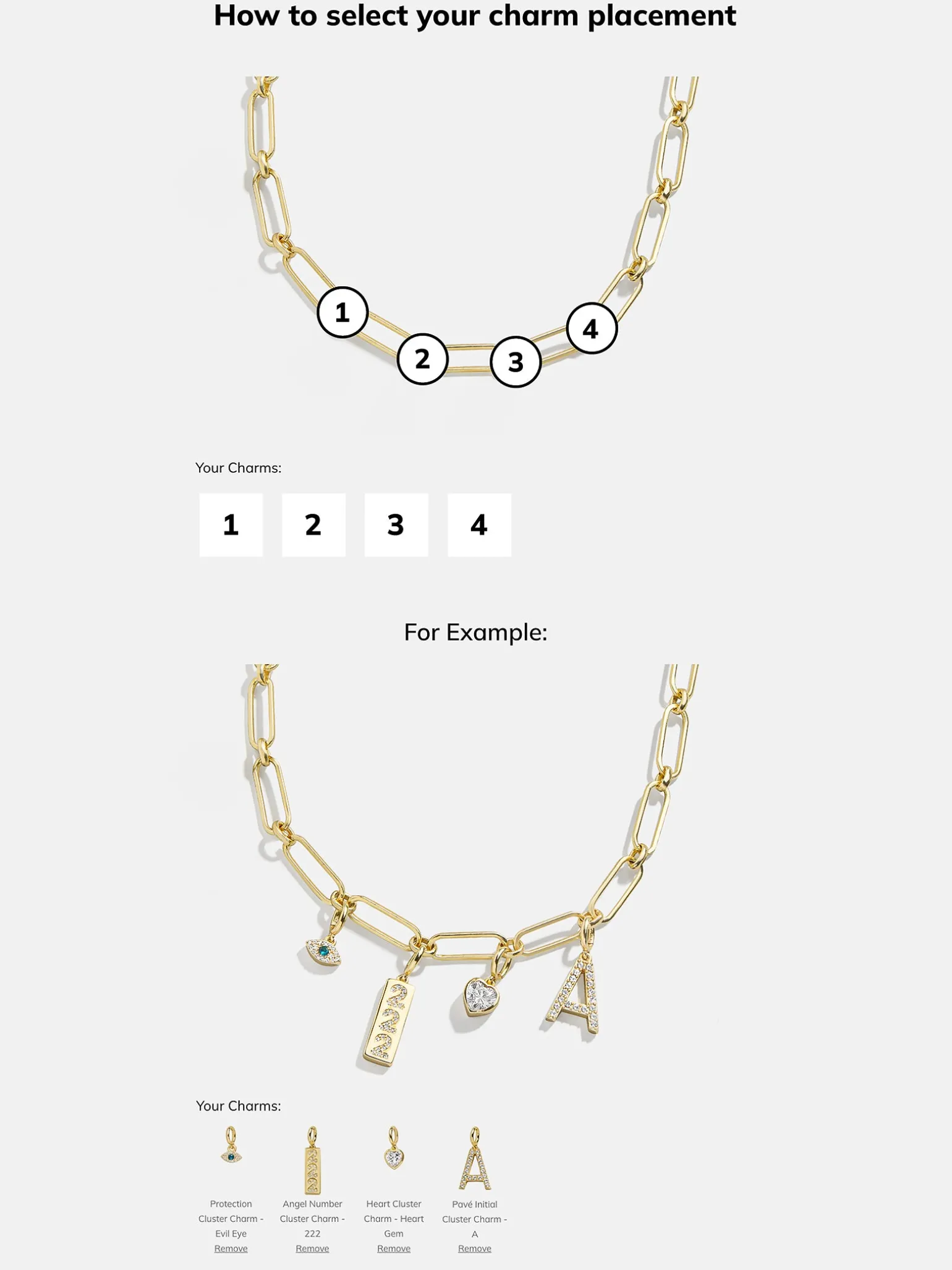 Spaced Custom Charm Necklace - Spaced Charm Necklace