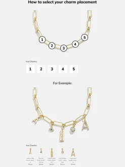 Spaced Custom Charm Necklace - Spaced Charm Necklace