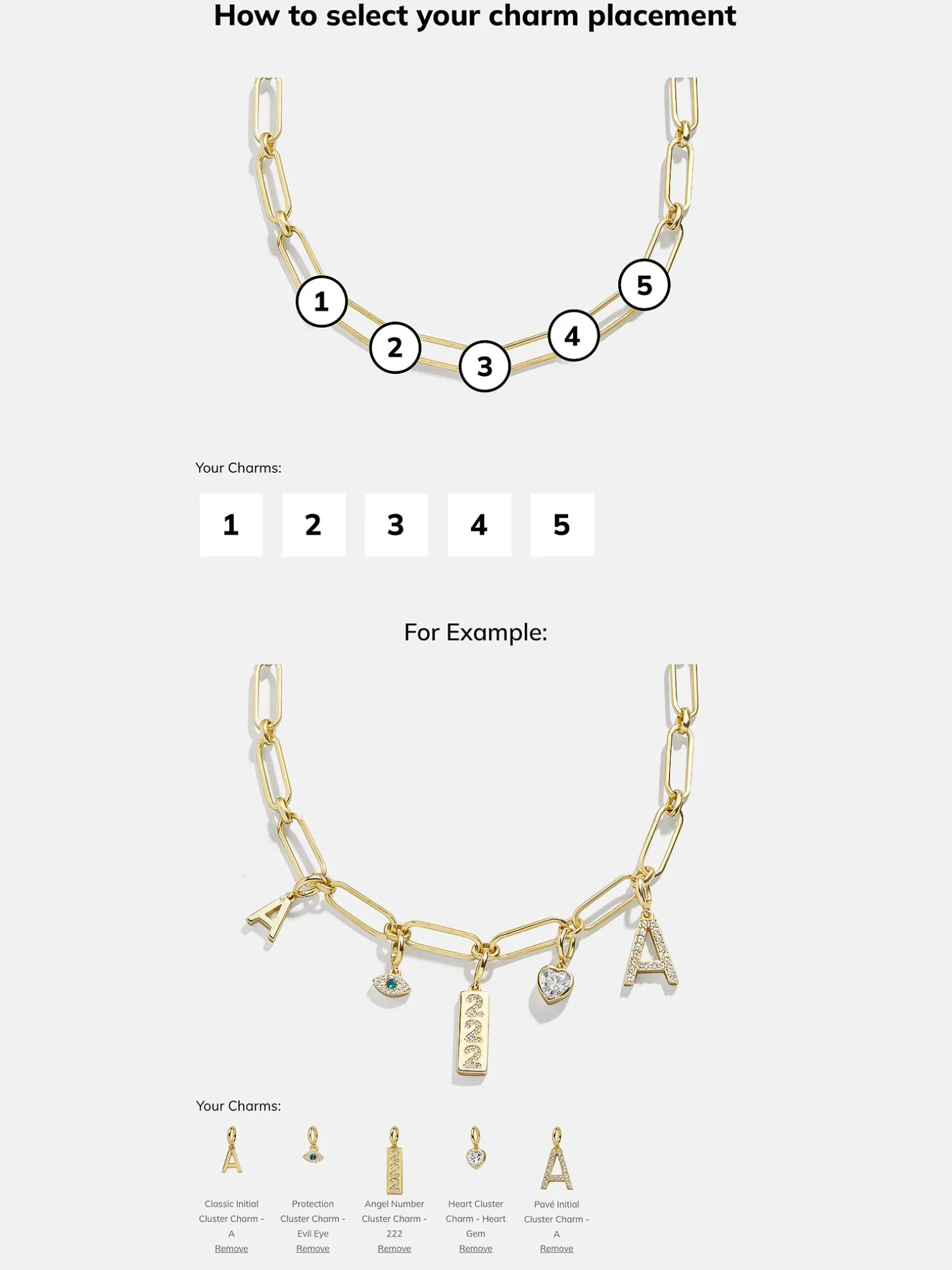 Spaced Custom Charm Necklace - Spaced Charm Necklace