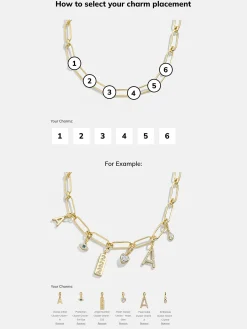 Spaced Custom Charm Necklace - Spaced Charm Necklace