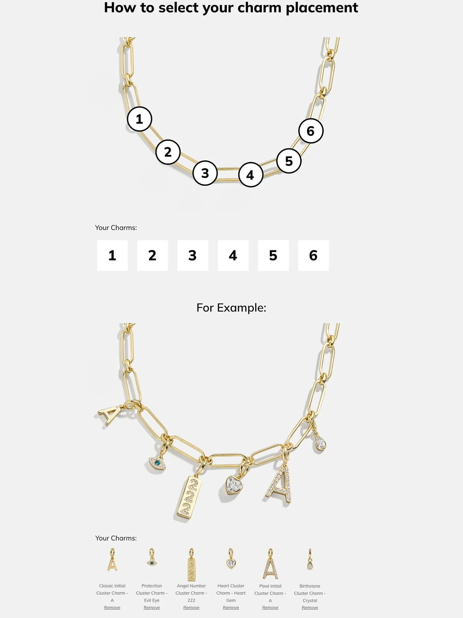 Spaced Custom Charm Necklace - Spaced Charm Necklace