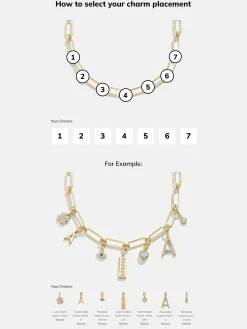 Spaced Custom Charm Necklace - Spaced Charm Necklace