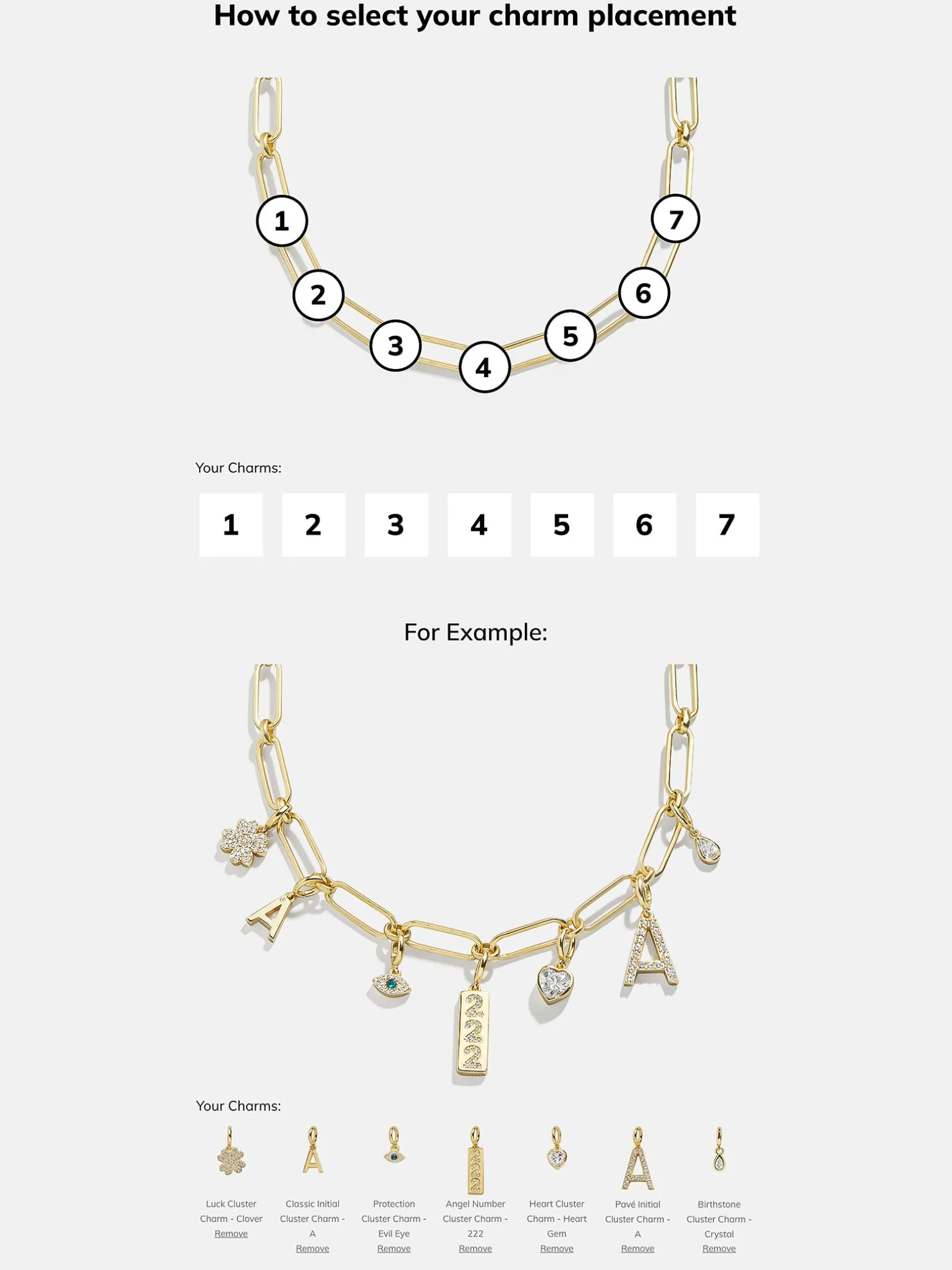 Spaced Custom Charm Necklace - Spaced Charm Necklace