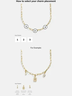 Spaced Custom Charm Necklace - Spaced Charm Necklace