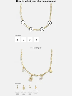 Spaced Custom Charm Necklace - Spaced Charm Necklace