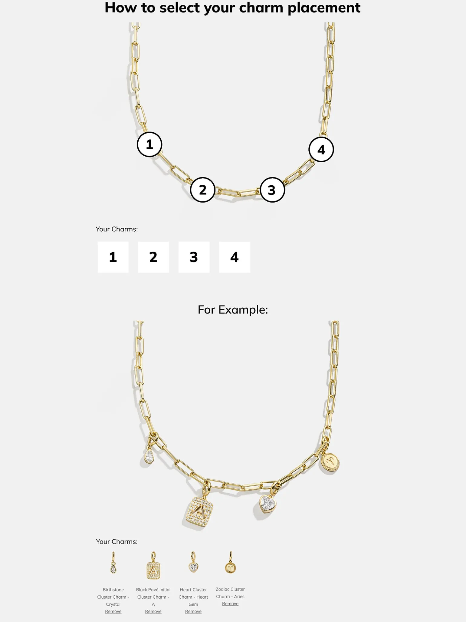 Spaced Custom Charm Necklace - Spaced Charm Necklace