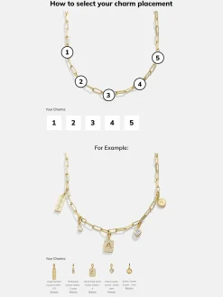 Spaced Custom Charm Necklace - Spaced Charm Necklace