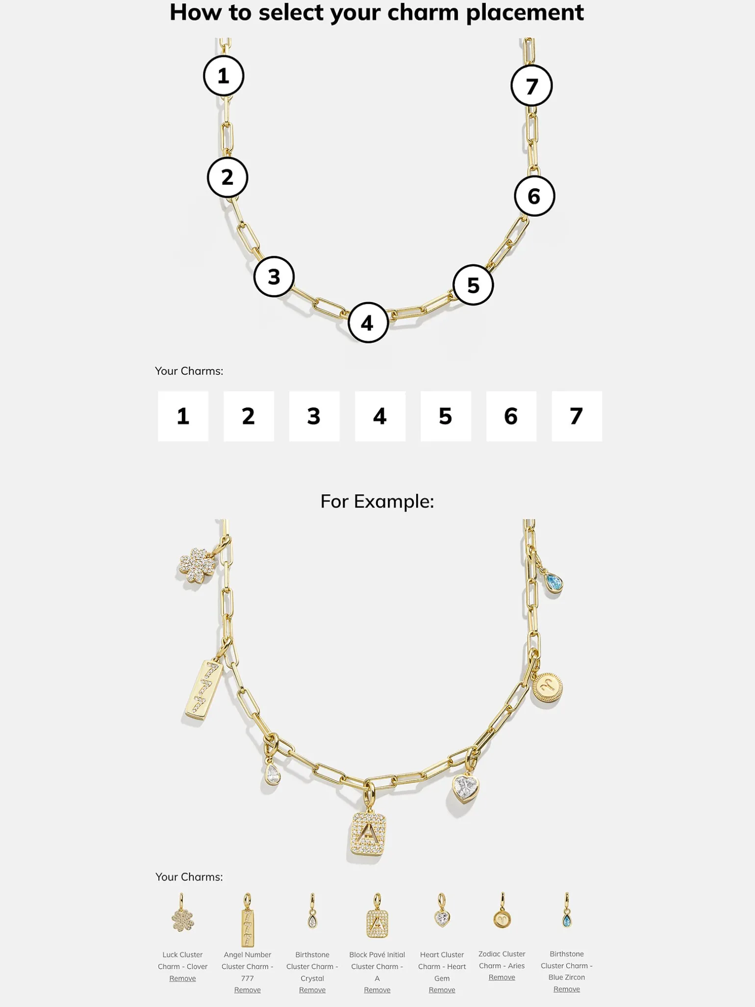 Spaced Custom Charm Necklace - Spaced Charm Necklace