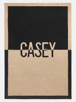 Spell It Out Custom Blanket - Tan/Black